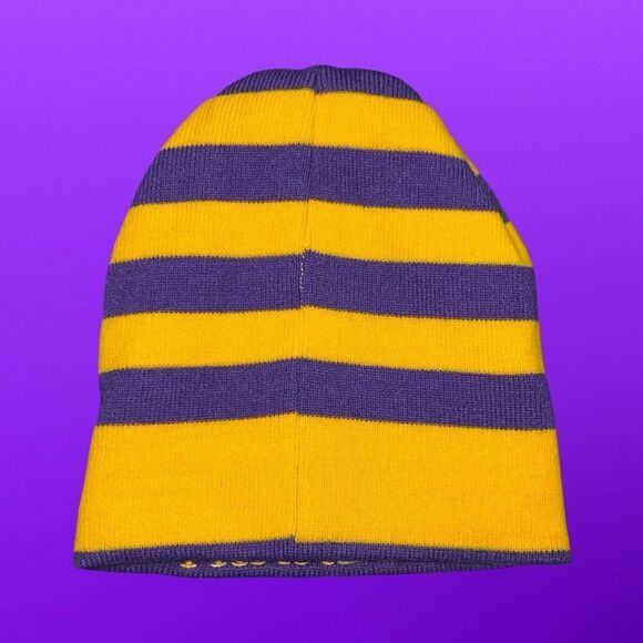 Reversable NFL MN Vikings MN Purple Yellow Knit Beanie - Picture 4 of 5